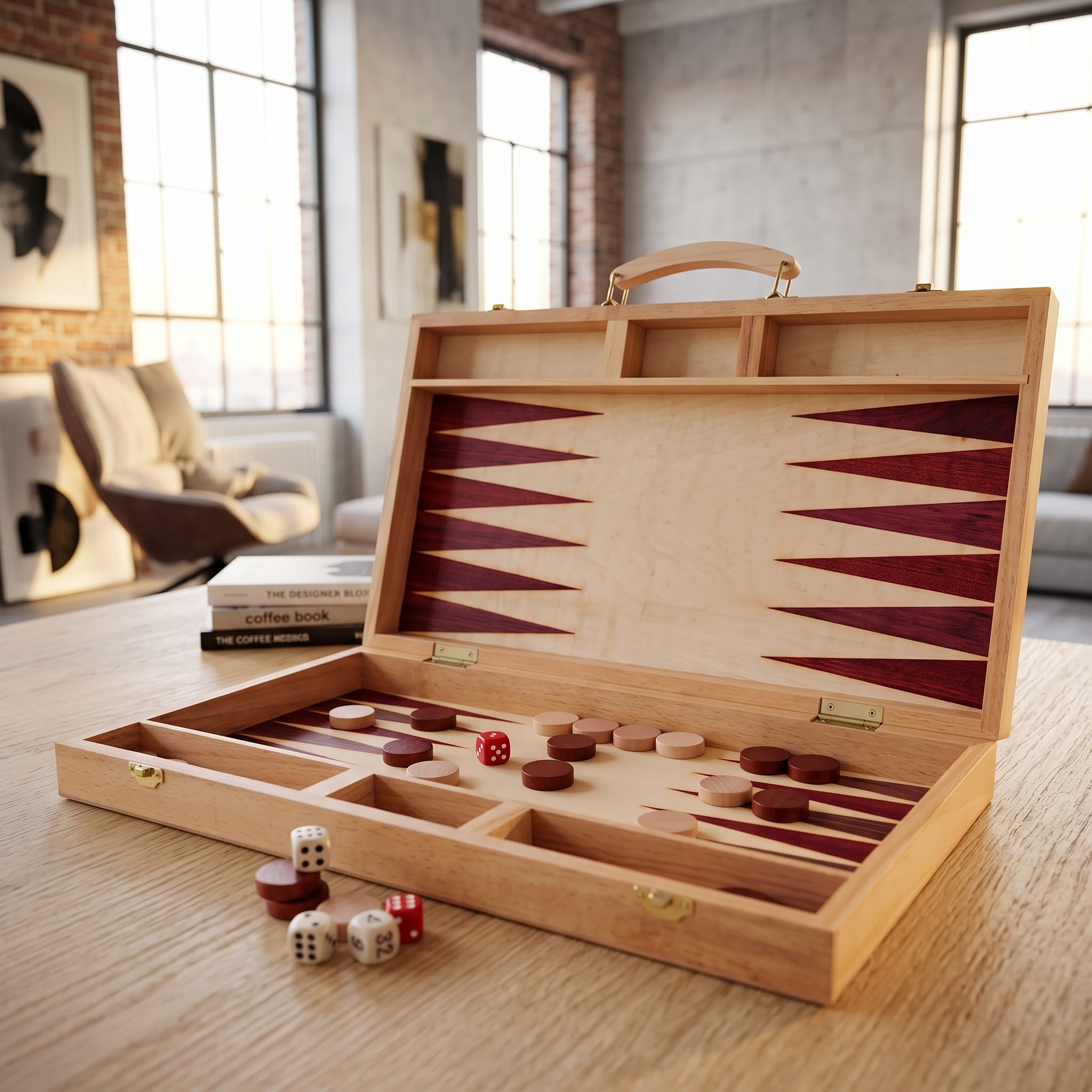 Backgammon Ankara - Coffret Bois de Hêtre Naturel