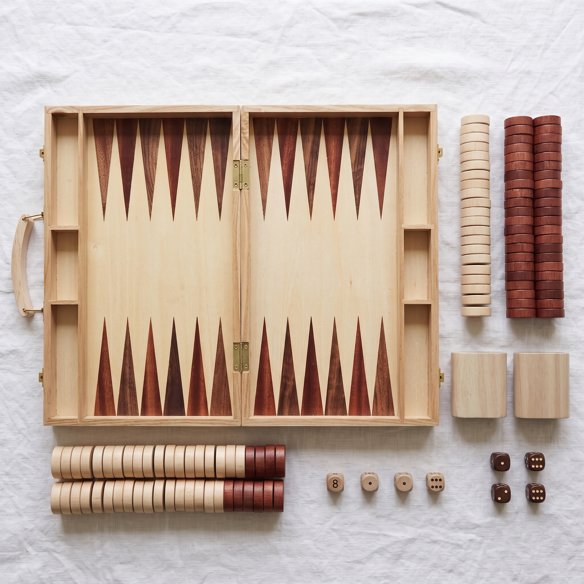 Backgammon Ankara - Coffret Bois de Hêtre Naturel